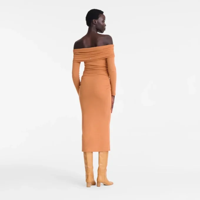 Amber – dlouhé šaty z krepového úpletu Amber – dlouhé šaty z krepového úpletu