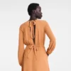 Amber – dlouhé šaty z krepového úpletu Amber – dlouhé šaty z krepového úpletu