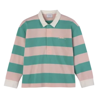 Ballerina/Mint – Pruhované polo tričko z úpletu