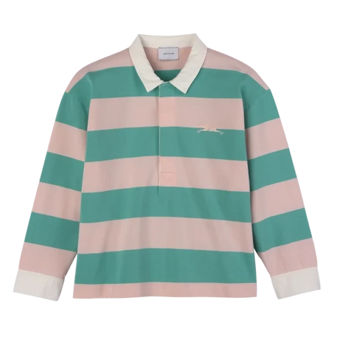 Ballerina/Mint – Pruhované polo tričko z úpletu Ballerina/Mint – Pruhované polo tričko z úpletu