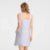 Bílé – Vyšívané gabardénové šaty Bílé – Vyšívané gabardénové šaty