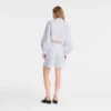 Bílé – Vyšívané gabardénové bermudy Bílé – Vyšívané gabardénové bermudy