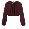 Burgundská – Top z krepového úpletu Burgundská – Top z krepového úpletu