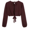 Burgundská – Top z krepového úpletu Burgundská – Top z krepového úpletu