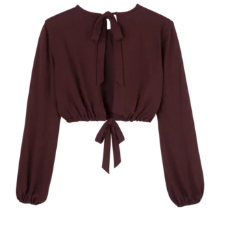 Burgundská – Top z krepového úpletu