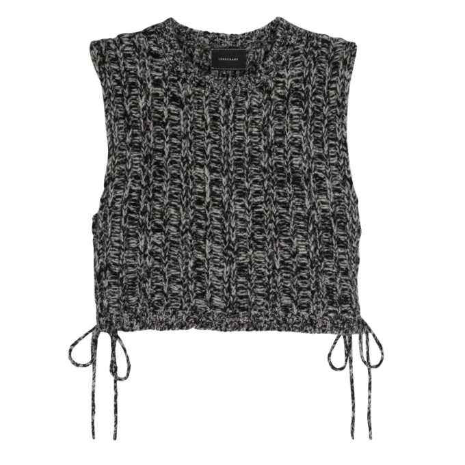 Šedý – pletený top Šedý – pletený top