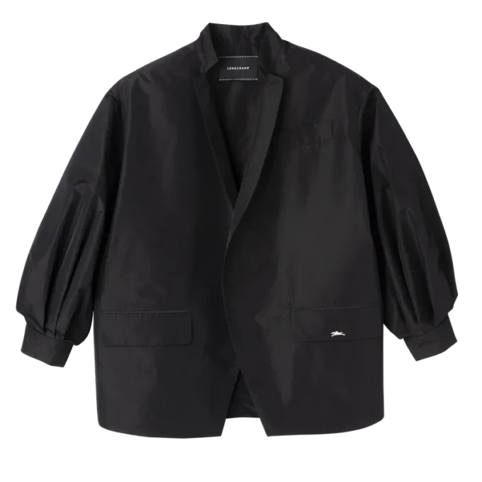 Černá – Kimono bunda z technického taftu Černá – Kimono bunda z technického taftu
