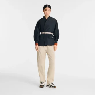 Černá – Kimono bunda z technického taftu
