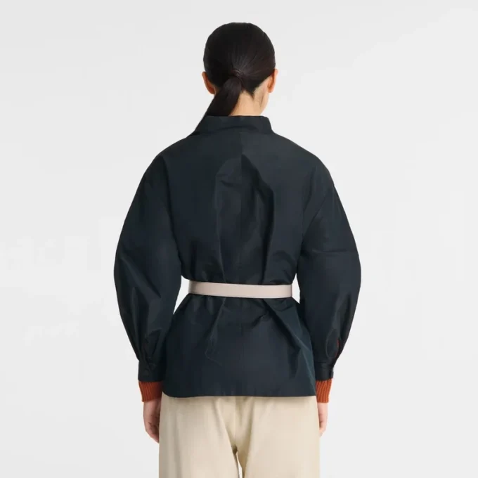Černá – Kimono bunda z technického taftu Černá – Kimono bunda z technického taftu