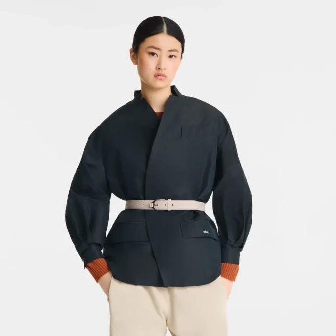 Černá – Kimono bunda z technického taftu Černá – Kimono bunda z technického taftu
