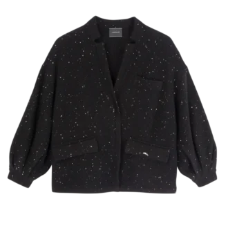 Černá – pletená kimono bunda