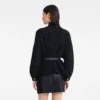 Černá – pletená kimono bunda Černá – pletená kimono bunda