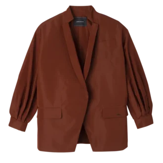 Kaštanová – Kimono bunda z technického taftu