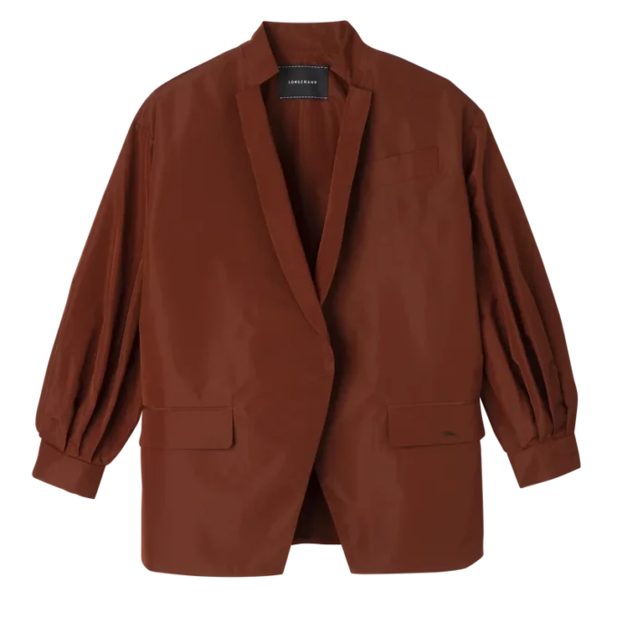 Kaštanová – Kimono bunda z technického taftu Kaštanová – Kimono bunda z technického taftu