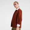 Kaštanová – Kimono bunda z technického taftu Kaštanová – Kimono bunda z technického taftu