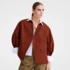 Kaštanová – Kimono bunda z technického taftu Kaštanová – Kimono bunda z technického taftu