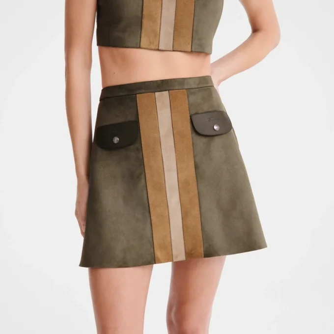 Khaki – kožená sukně Khaki – kožená sukně