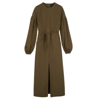 Khaki – popelínové šaty