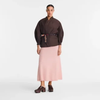 Mocha – Kimono sako z technického taftu