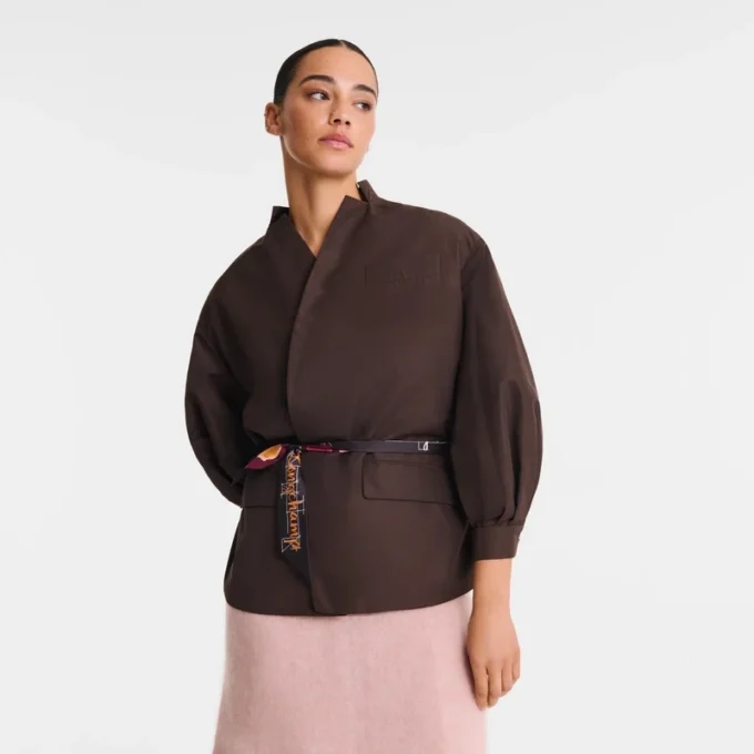 Mocha – Kimono sako z technického taftu Mocha – Kimono sako z technického taftu