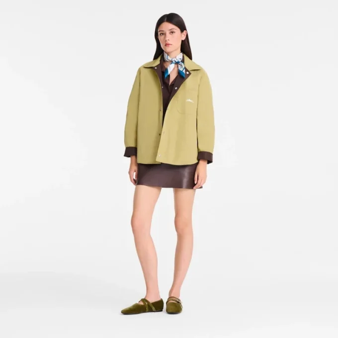Mocha/Pistachio – Technická tafta, vycpaná bunda Mocha/Pistachio – Technická tafta, vycpaná bunda
