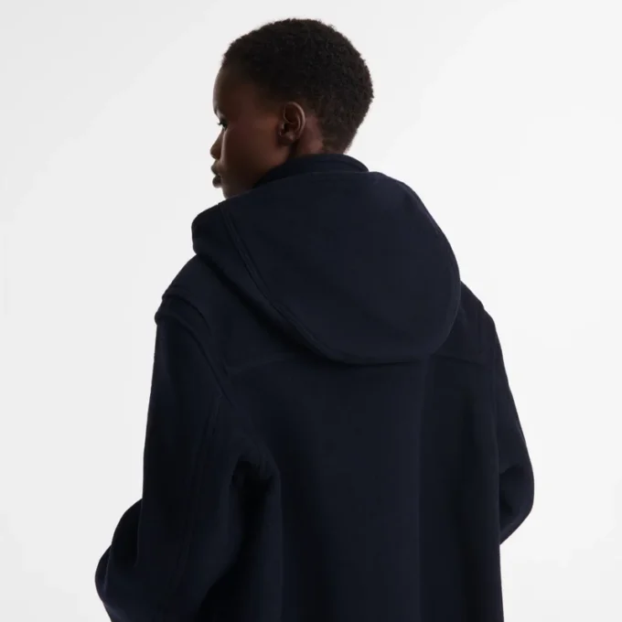 Navy – Dvoustranný vlněný kabát Duffle Coat Navy – Dvoustranný vlněný kabát Duffle Coat