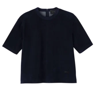 Navy – Kožený krátký kožený top