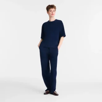 Navy – Kožený krátký kožený top