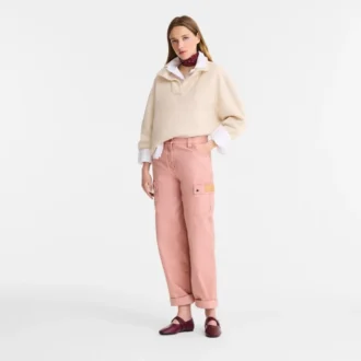 Pink Tea – kalhoty z přebarvené bavlny