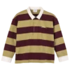 Pistáciová/bordó – pruhované polo tričko z úpletu Pistáciová/bordó – pruhované polo tričko z úpletu